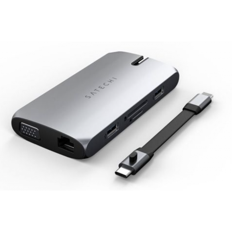 SATECHI - HUB USB-C MULTIPORTS ON-THE-GO GRIS