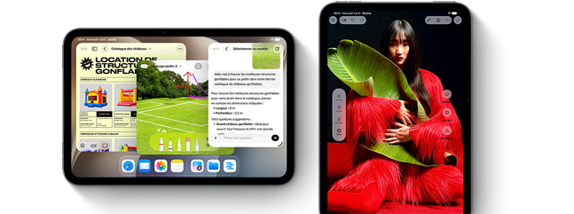 Plusieurs iPad mini, de face, affichant différentes apps