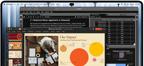 MacBook Pro avec Écran PROLED XDR, noir sidéral, écran affichant une présentation en cours de création dans Microsoft PowerPoint à l’aide de JupyterLab et de Terminal pour générer du contenu