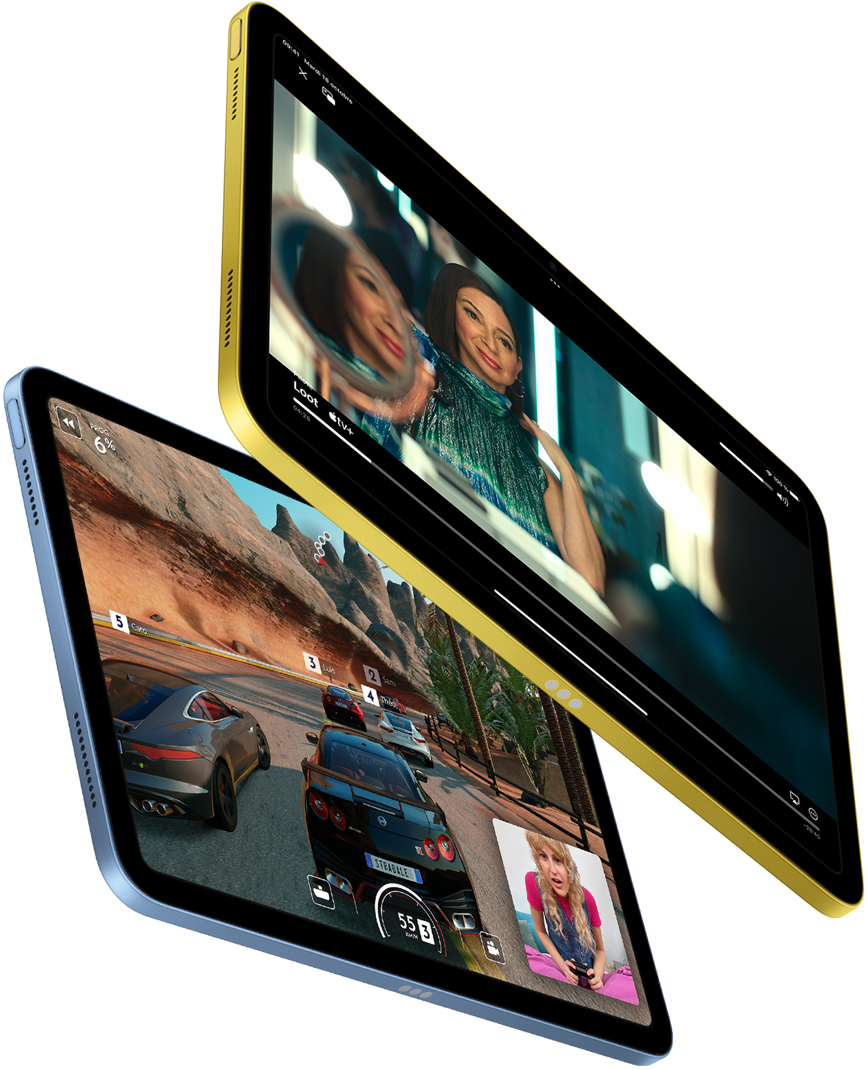 Présentation d’Apple TV+ et de l’expérience de jeu SharePlay sur iPad.